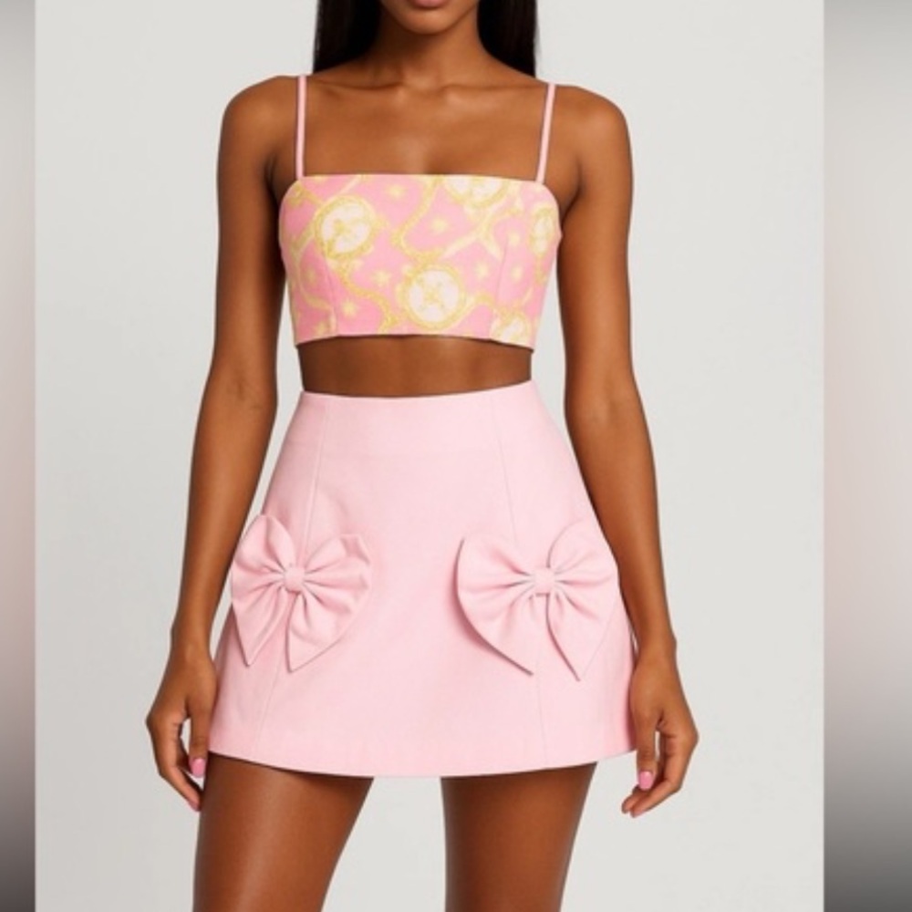 Sugar Thrillz Pink Bow Detail Skirt